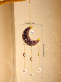 Axyaa Crystal Sun Catcher Prism Ball Moon Rainbow Wind Chimes Home Garden Decoration