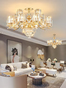 Axyaa Light Luxury Crystal Chandelier for Living, Dining, and Bedroom