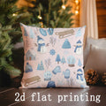 Axyaa Christmas Pet & Winter Pattern Pillow Cover for Sofa Bedroom Car
