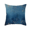 Axyaa Light Luxury Blue Abstract Print Throw Pillow Cover - Marble Stripe