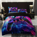Axyaa 3D Basketball Controller Quilt Cover Set with 2 Pillowcases, High-definition Printing