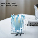 Axyaa Glass Vase Ornament Decorative Flower Vessel Hydroponic Desktop Arrangement