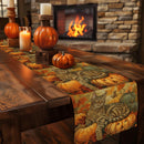 Axyaa Halloween Pumpkin Cat Table Runner Farmhouse Dining Decor