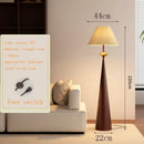 Medieval Fabric Walnut Floor Lamp by Axyaa: Elegant LED Light for Bedroom or Living Room