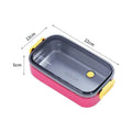 Axyaa Stainless Steel Lunch Box: Portable Microwavable Bento Food Storage, 1/2 Layers Grids