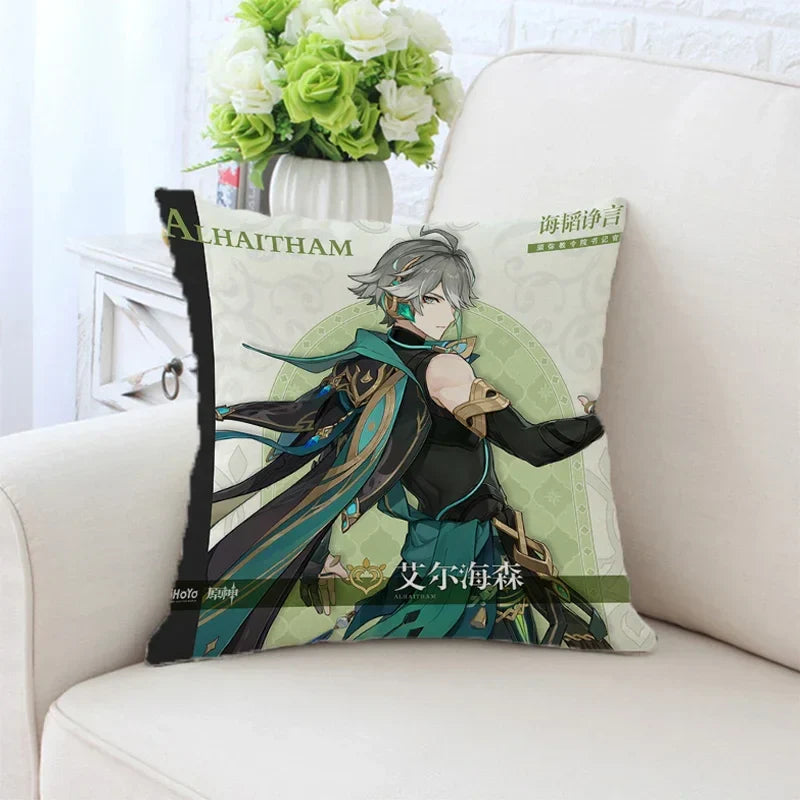 Axyaa Anime Pillow Cover 45x45, Decorative Cushion for Sofa, Bed, Home Decor