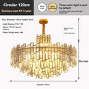 Axyaa Modern Crystal Chandelier Golden Ceiling Light for Bedroom, Living Room, Dining Room