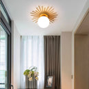 Axyaa Sunflower LED Ceiling Light: Modern Glass Design for Bedroom, Hallway, Living Room