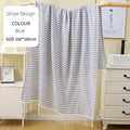 Axyaa Stripe Beach Sports Towel with Tassel for Gym, Camping, Sauna, and Swimming Pool