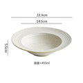 Axyaa Ceramic Bead Dot Straw Hat Soup Salad Pasta Dessert Plate