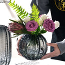 Axyaa Cactus Green Glass Vase Desk Decoration for Hydroponic Flowers