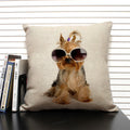 Axyaa Dog Pattern Cushion Cover for Family Sofa and Car Decoration