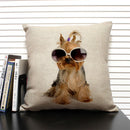 Axyaa Dog Pattern Cushion Cover for Family Sofa and Car Decoration