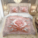 Axyaa Silvery Leaves Duvet Cover Set - Elegant & Soft Bedding