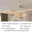 Axyaa Modern Crystal Chandelier LED Ceiling Pendant Lights