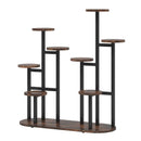 Axyaa Multi-Tiered Plant Stand for 11 Potted Flowers - Ideal for Home and Garden.