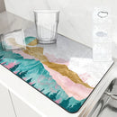 Axyaa Diatom Mud Kitchen Drain Pads: Absorbent Tableware Draining Mat for Bowls, Plates, Coffee Machine