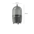 Axyaa Rotating Makeup Brush Holder with Lid - Clear Brush Organizer