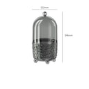 Axyaa Rotating Makeup Brush Holder with Lid - Clear Brush Organizer