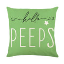 Axyaa Easter Bunny Eggs Pillowcase - 45x45cm Linen Sofa Cushion Cover
