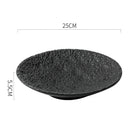 Axyaa Stone Pattern Ceramic Plate for Molecular Cuisine and Dining Experience