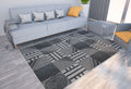 Axyaa Geometric Plaid Striped Print Carpet for Home Living Room and Bedroom Decor