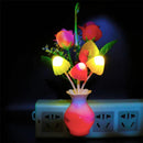 Axya LED Night Light with Auto Sensor Rose Flower Mushroom Design