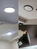 Axyaa Walnut Ceiling Lamp: Modern Ultra-Thin Round Design for Master Bedroom and Living Room