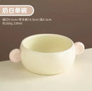 Axyaa Kids Ceramic Ears Bowl, Colorful Children's Tableware, Cute Rice Eating Bowl