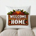 Axyaa Halloween Bats & Pumpkins Pattern Cushion Cover for Sofa, Bedroom, Car