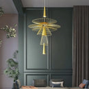 Axyaa Hollow Flying Saucer Chandelier for Modern Restaurant, Designer, Creative, Simple, and Elegant.