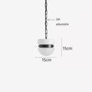 Axyaa Cream Glass Chandelier: Retro Bauhaus Designer Lamp for Restaurant and Bedroom