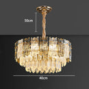 Axyaa Crystal Chandelier | Luxury Living Room Pendant Light