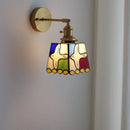 Axyaa Gold Brass LED Wall Lights Colorful Glass Kids Bedroom Luxury Wall Lamp