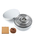 Axyaa Stainless Steel Round Cake Mould Set - DIY Kitchen Baking Tools