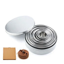 Axyaa Stainless Steel Round Cake Mould Set - DIY Kitchen Baking Tools
