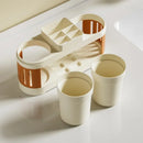 Axyaa Bathroom Essentials Set: Toothbrush Holder, Toothpaste Shelf, Cup Holder
