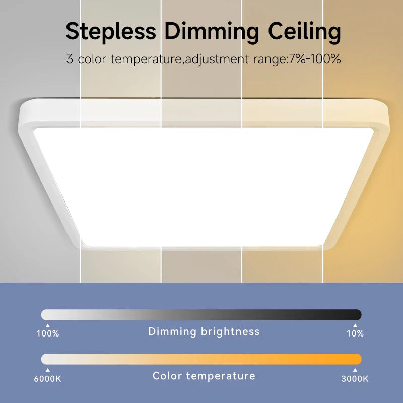 Dimmable LED Ceiling Lamp with Remote Control for Living Room by Axyaa