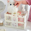 Axyaa Portable Folding Storage Basket: Organize Books, Cosmetics & More!