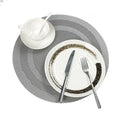 Axyaa Vinyl Round Placemats - Set of 6/10 Anti-Skid Washable Table Mats for Kitchen & Dining