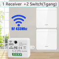Axyaa Wireless RF 433Mhz Wall Switch 1/2/3 Gang LED Panel Remote Control 10A 100-240V