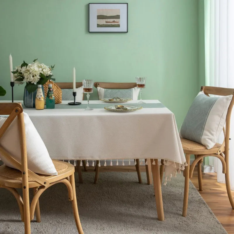 Axya Diamond Jacquard Japanese Style Tablecloth for Dining Table Rectangular