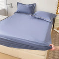Axyaa 100% Cotton Fitted Sheet & Pillowcase Set, White, 180x200, 3Pcs
