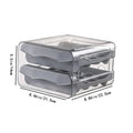 Axyaa Double-Layer Egg Storage Box Drawer Refrigerator Organizer Holder Kitchen Accessory