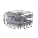Axyaa Double-Layer Egg Storage Box Drawer Refrigerator Organizer Holder Kitchen Accessory