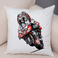 Axyaa Cartoon Sport Motorcycle Cushion Cover - Super Soft Plush Pillow Case