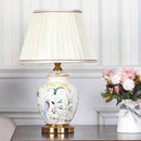 Axyaa Ceramic Bird Flower Table Lamp for Bedroom Study Reading Night Light