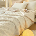 Axyaa Lamb Wool Throw Blanket Double Sided Queen Duvet Cover Bedspread