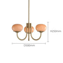 Axyaa French Light Luxury Cream Pink Chandelier Lamp