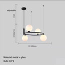 Axyaa White Glass LED Chandelier: Modern Minimalist Lighting for Home, Hotel, and Exhibition Hall